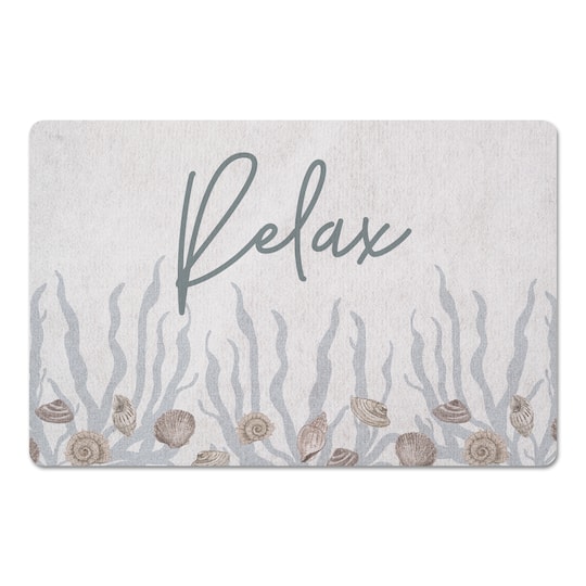 Relax Shell & Coral Border Floor Mat